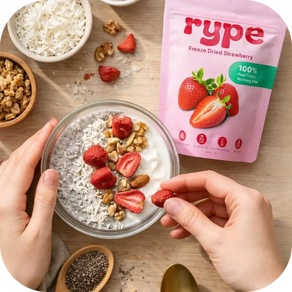 Strawberry Crunch Chia Pudding